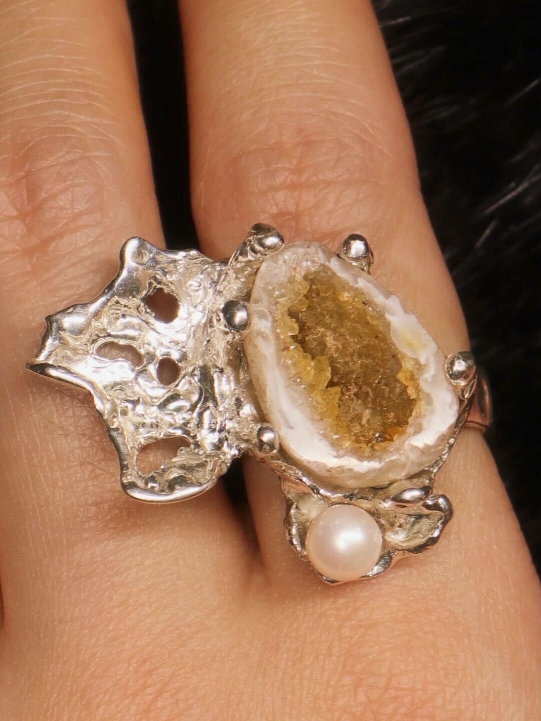 Agate Geode Ring