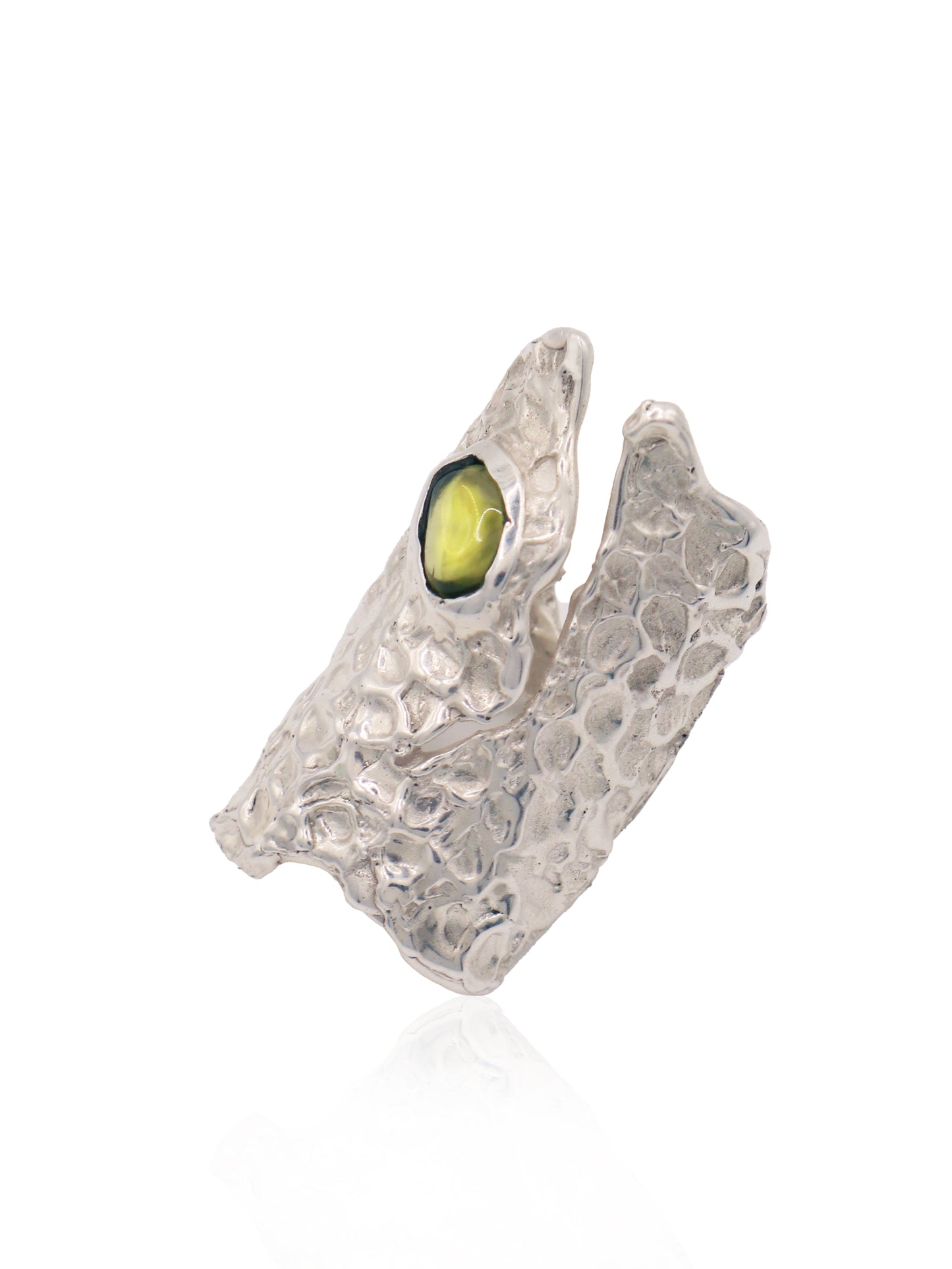 Raw Peridot Ring
