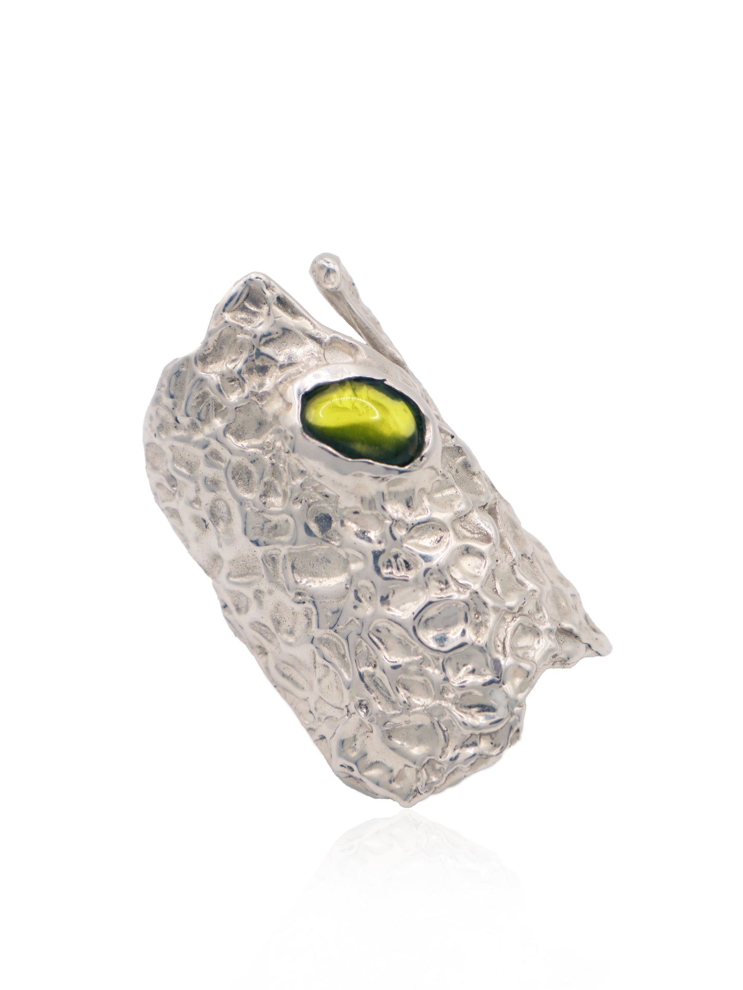 Raw Peridot Ring